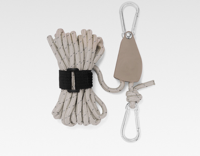 Camping Tent Rope Tightener Ratchet Pulley Hook