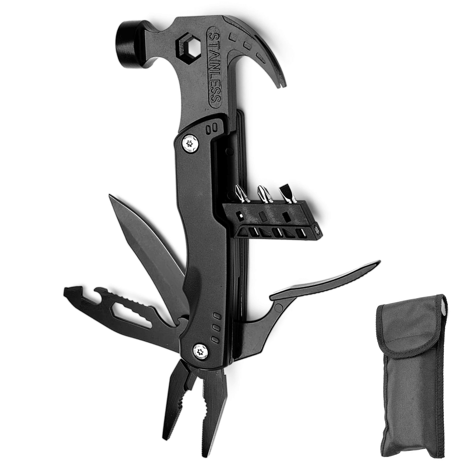 12 in 1 Multitool Camping Hammer Survival Tool
