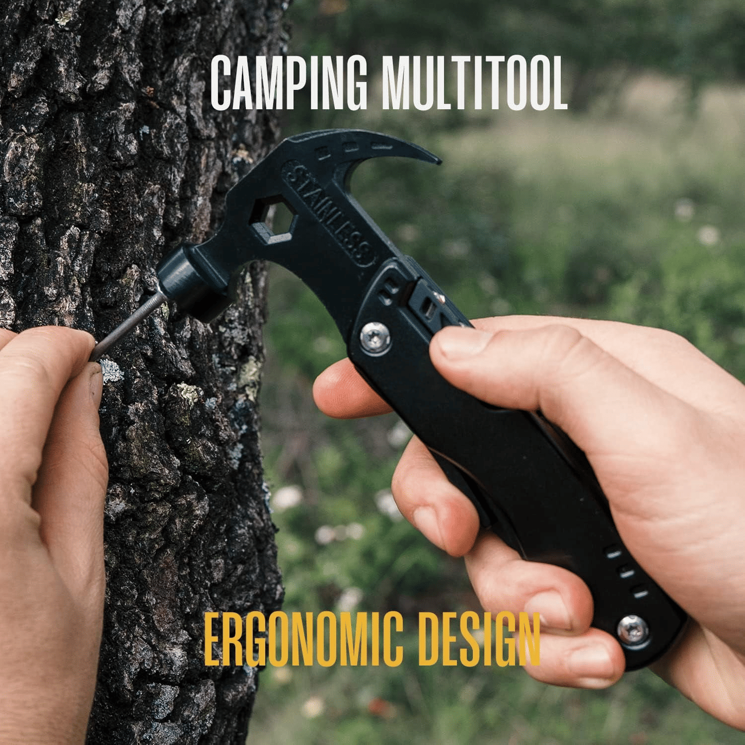 12 in 1 Multitool Camping Hammer Survival Tool