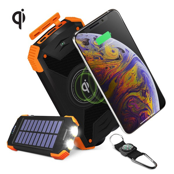 HyperGear Solar 10000mAh Wireless Portable Power Bank