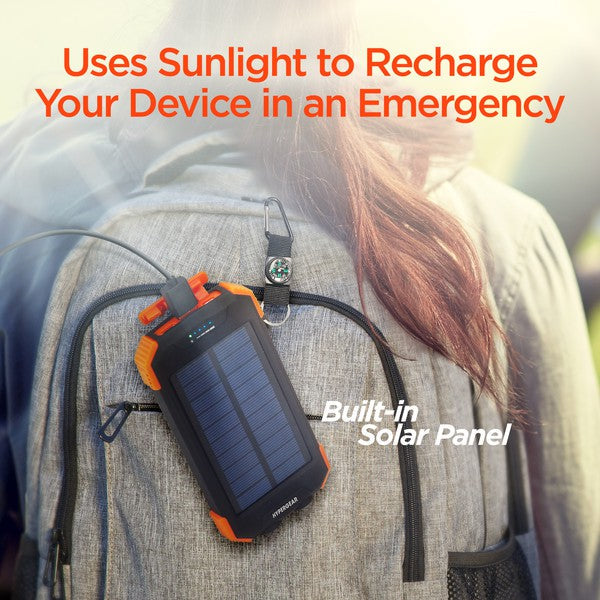 HyperGear Solar 10000mAh Wireless Portable Power Bank