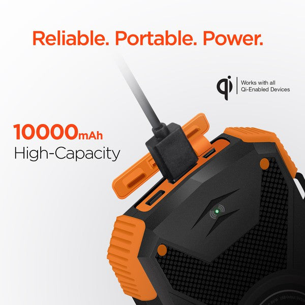 HyperGear Solar 10000mAh Wireless Portable Power Bank
