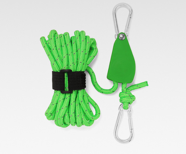 Camping Tent Rope Tightener Ratchet Pulley Hook