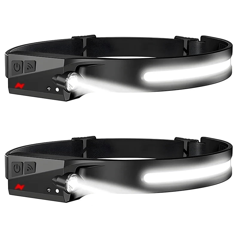 USB Rechargeable Waterproof LED Motion Sensor Headlamp