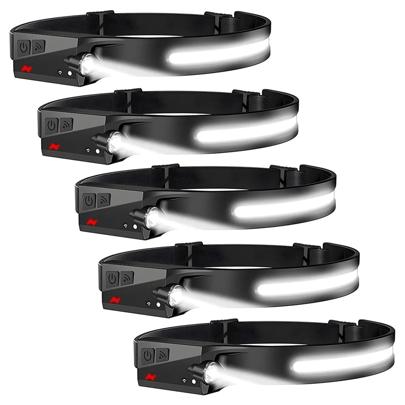 USB Rechargeable Waterproof LED Motion Sensor Headlamp