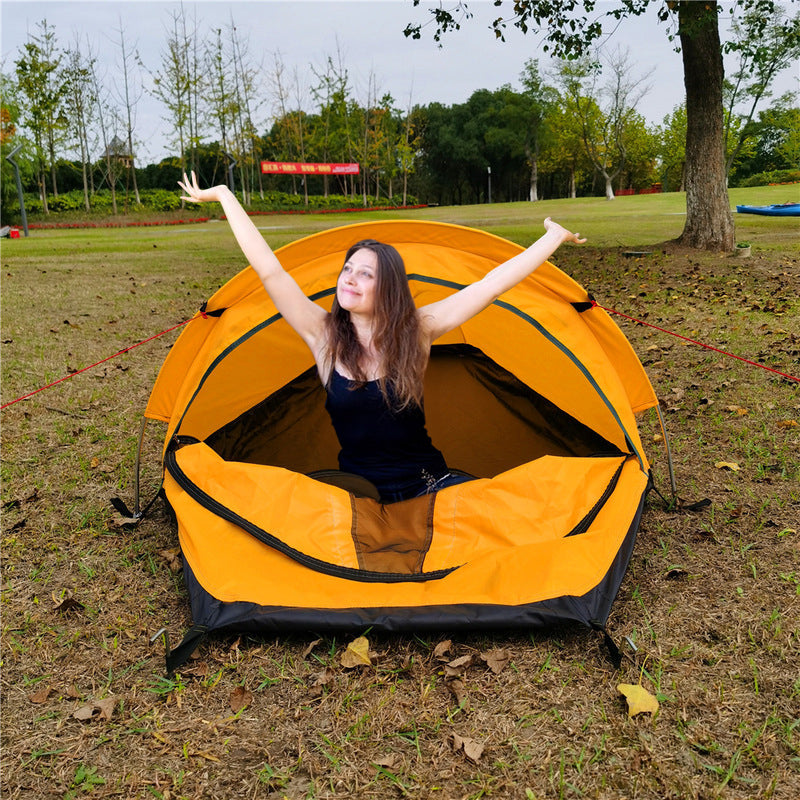 Lightweight single - person camping tent, outdoor camping sleeping bag, hiking travel gear, 2025 novelty