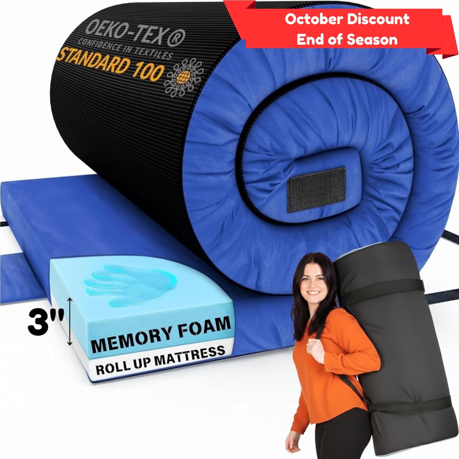 Home Bed Comfort with the Matrix Air-Cell Memory Foam Camping Mattress