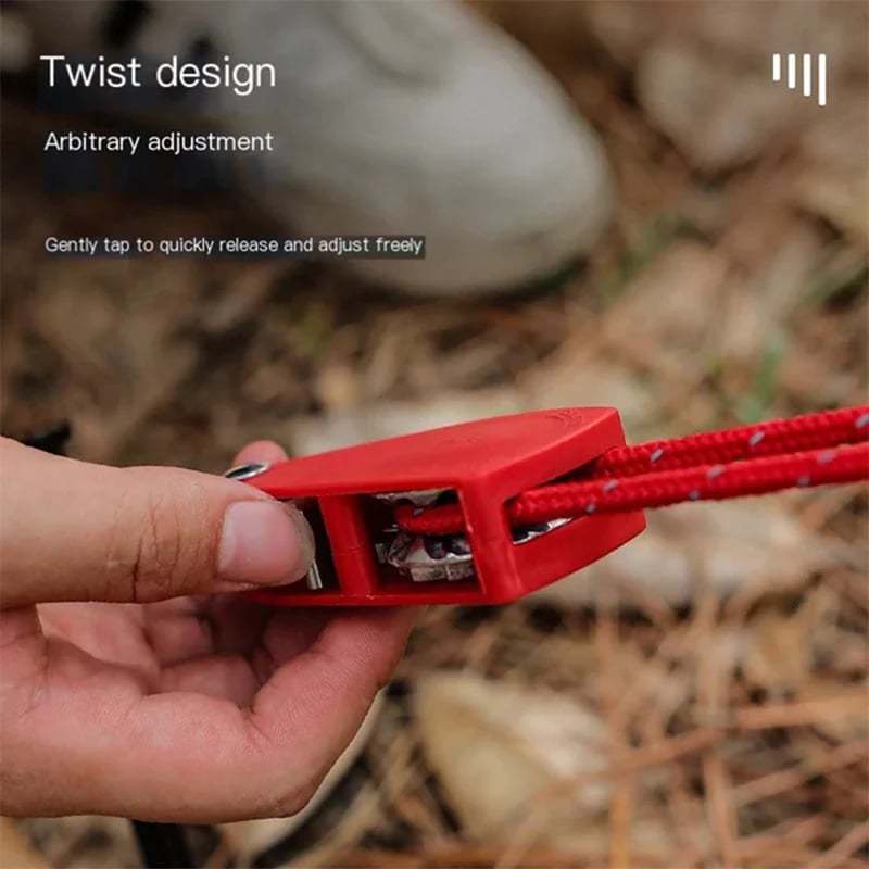 Camping Tent Rope Tightener Ratchet Pulley Hook