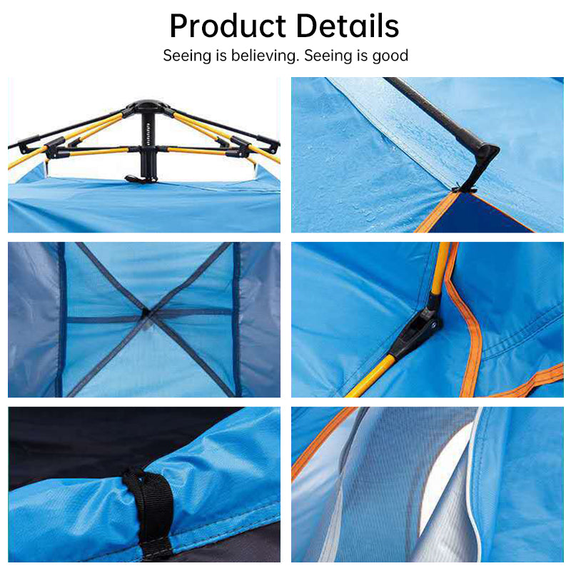Quick Deploy Green White 4 Person Camping Tent