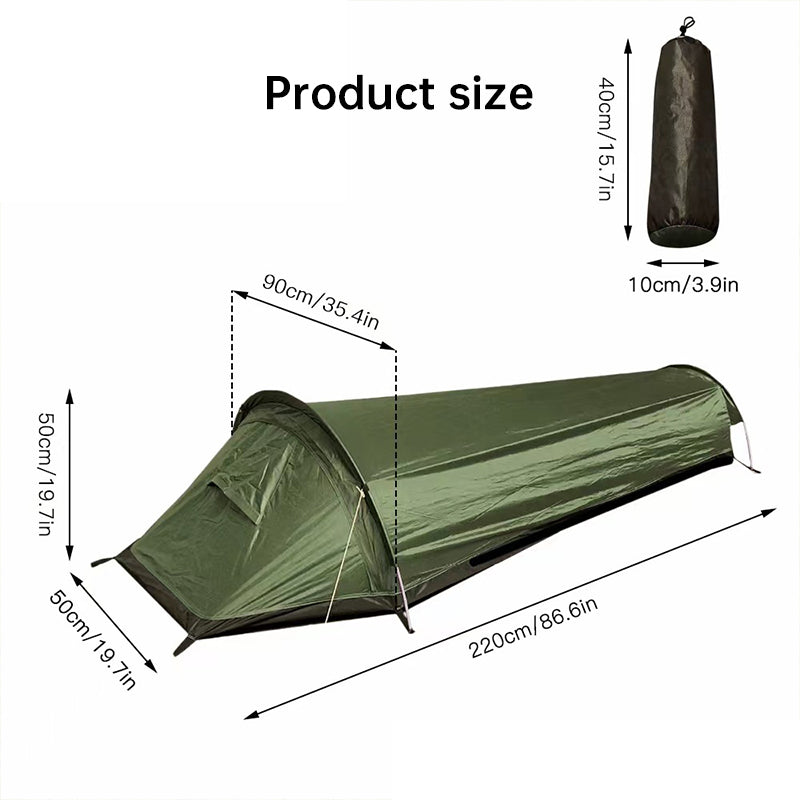 Lightweight single - person camping tent, outdoor camping sleeping bag, hiking travel gear, 2025 novelty