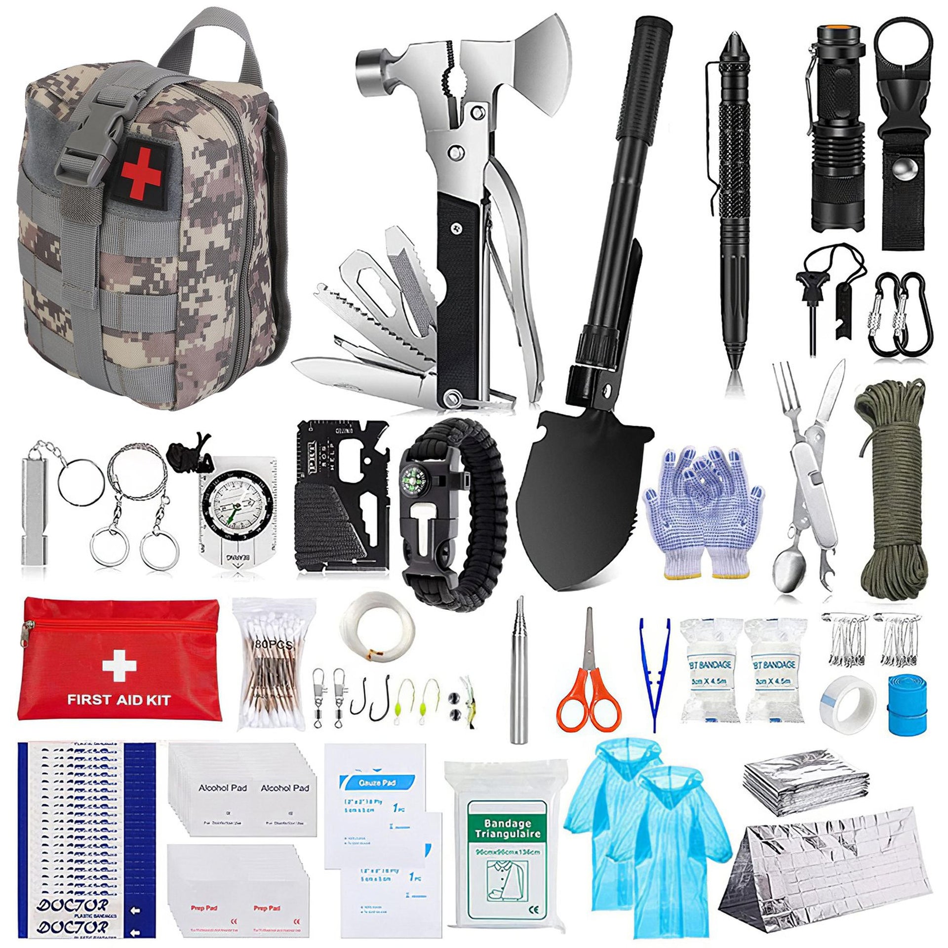 125 Piece Professional Survival Emergency Tactical First Aid Kit