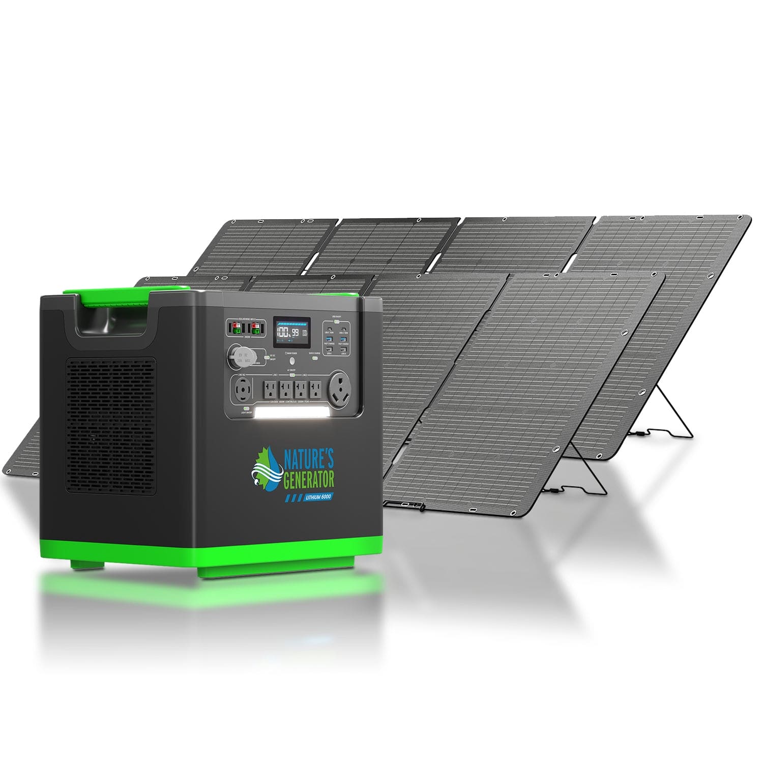 Nature's Generator Lithium 6000 with Solar Panel