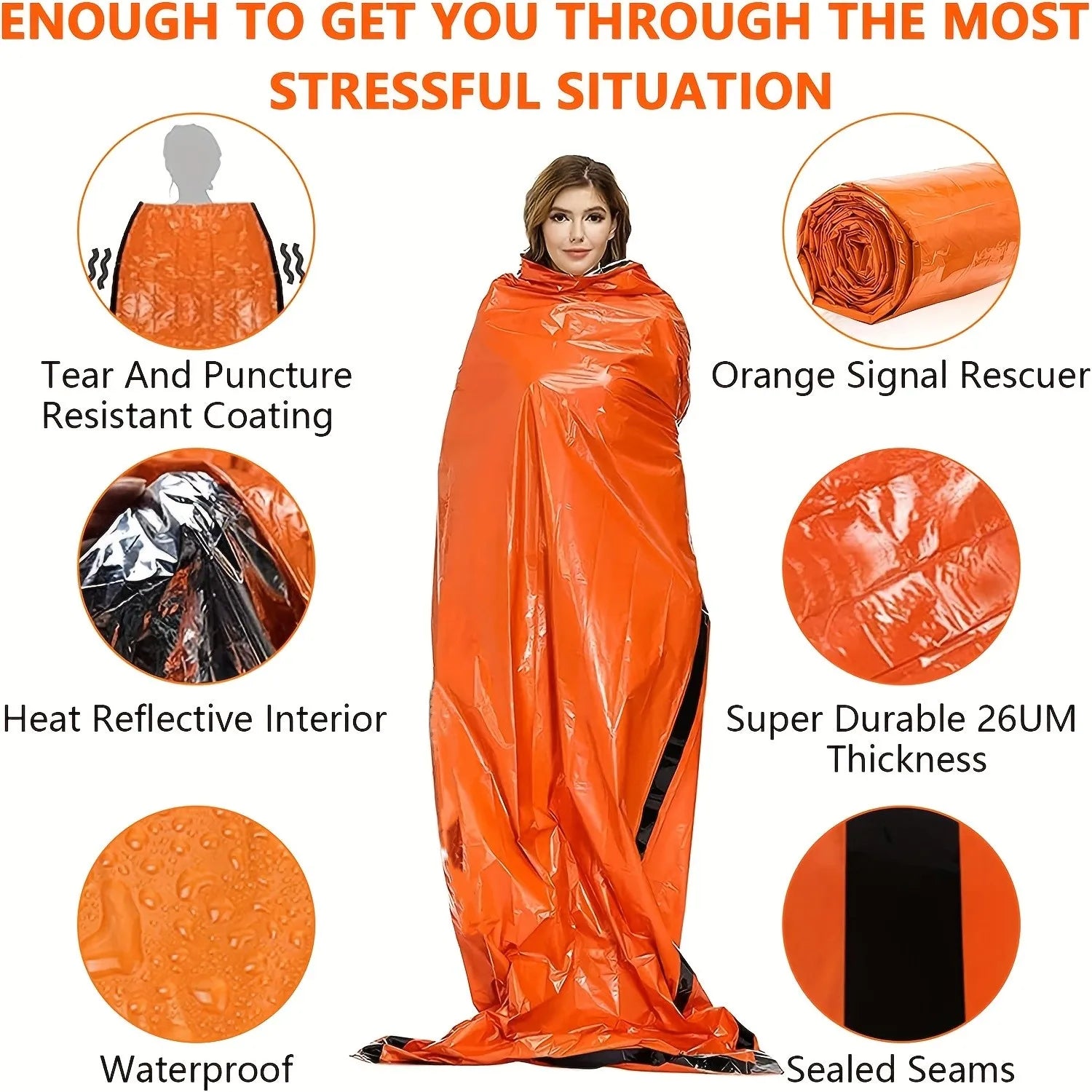 Portable Waterproof Emergency Survival Sleeping Bag Thermal Sack