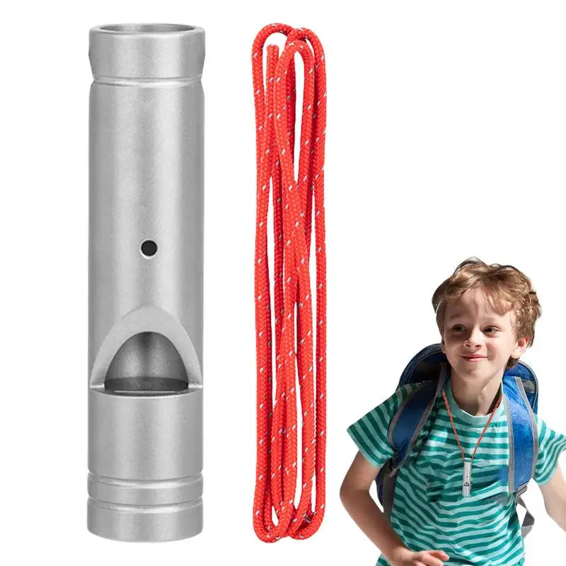 Titanium Ultralight Survival Whistle With Safety Lanyard