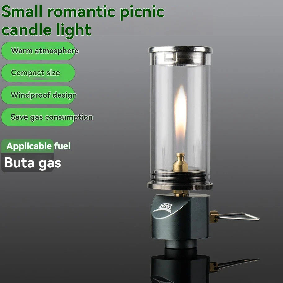 BRS-55 Dreamlike Candlelight Lamp Tent Lighting Equipment Camping Lamp Windproof Gas Candle Lamp Outdoor Camping Lights