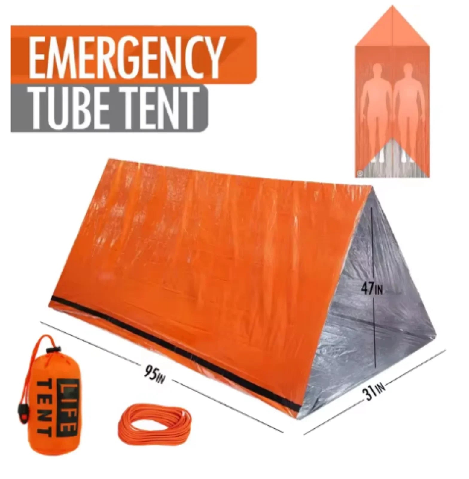 2 Person Waterproof Emergency Camping Travel Tent