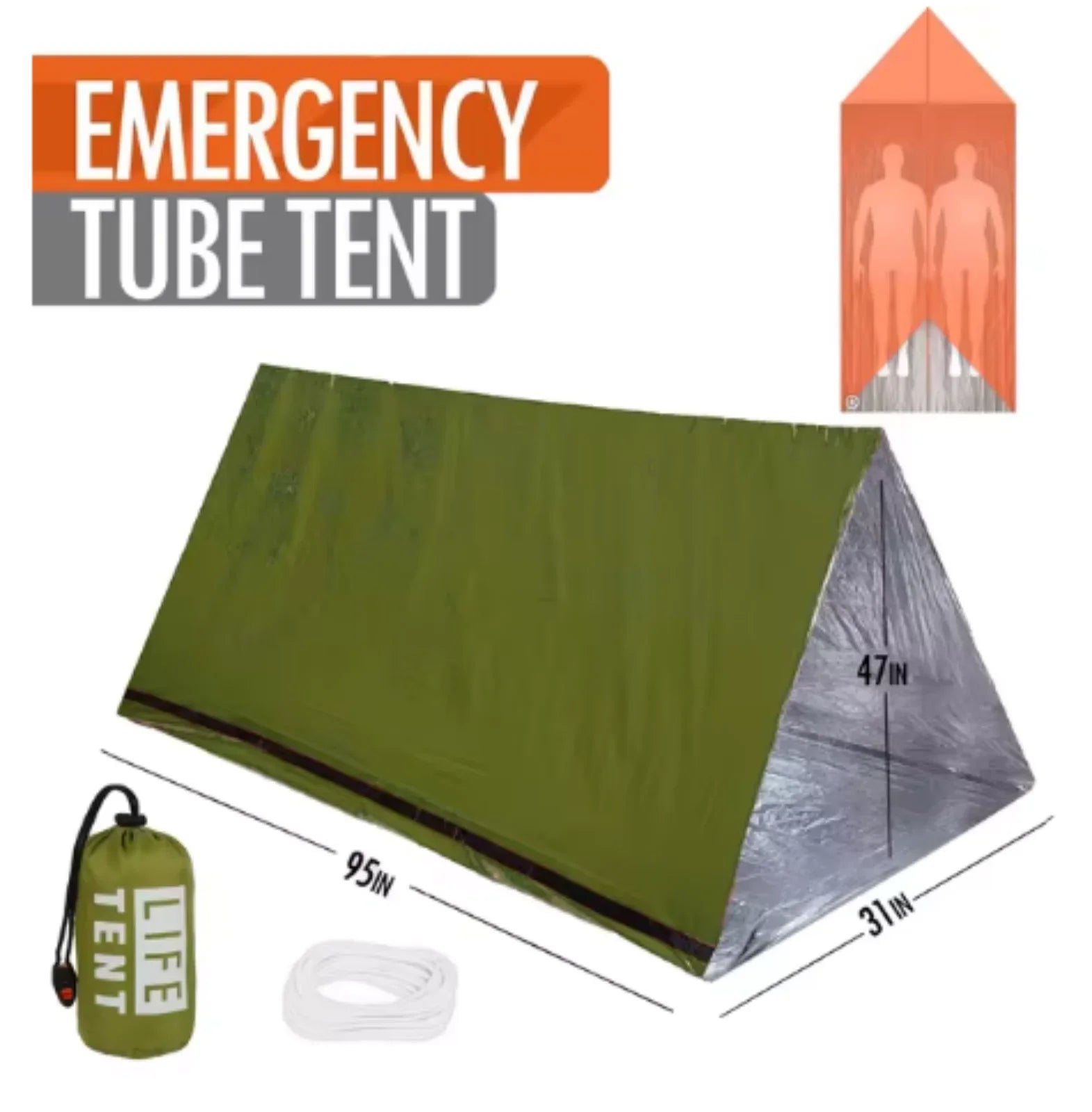 2 Person Waterproof Emergency Camping Travel Tent