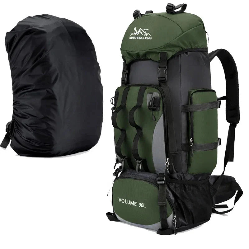 Men's 90L Camping Backpack Large Capacity for Travel & Hiking Gear