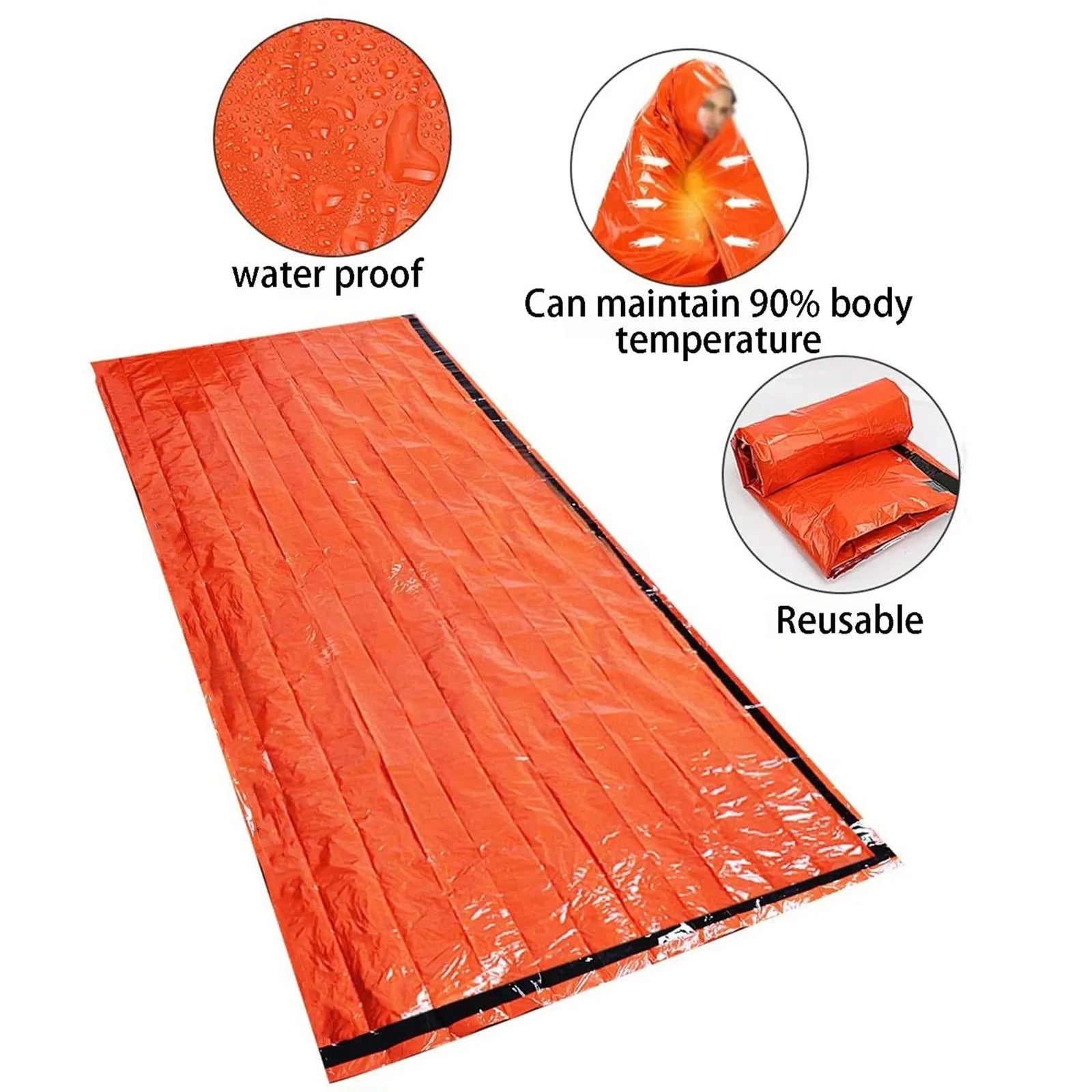 Portable Waterproof Emergency Survival Sleeping Bag Thermal Sack
