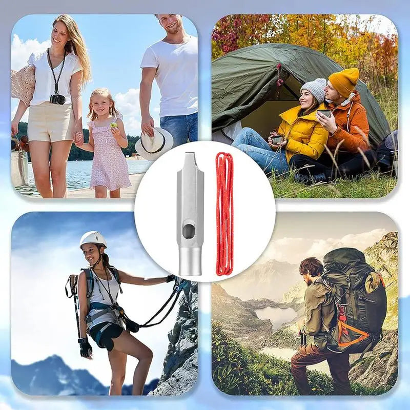 Titanium Ultralight Survival Whistle With Safety Lanyard