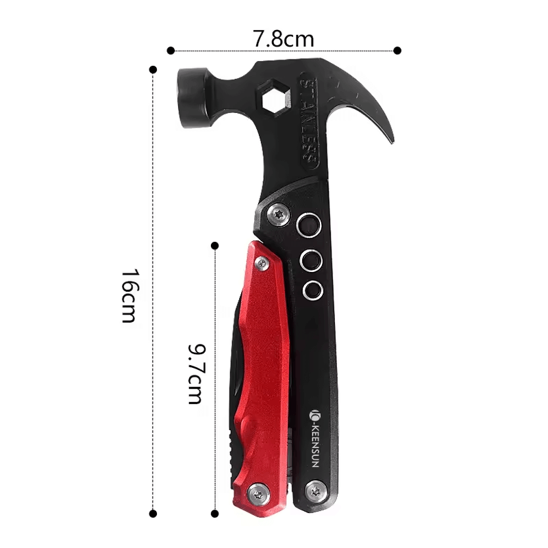 Multifunction Stainless Steel Camping Hammer Pliers Tool