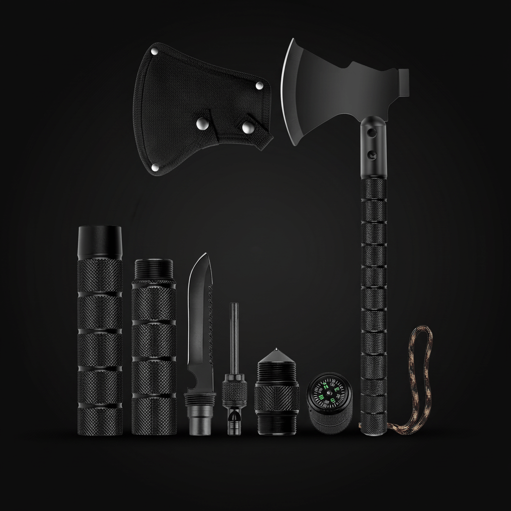 Stainless Steel Survival Axe Hammer Multi Tool