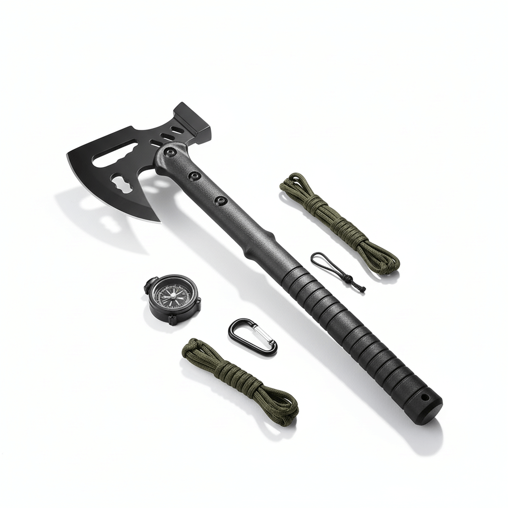 Stainless Steel Multifunction Survival Axe Hammer Outdoor Tool