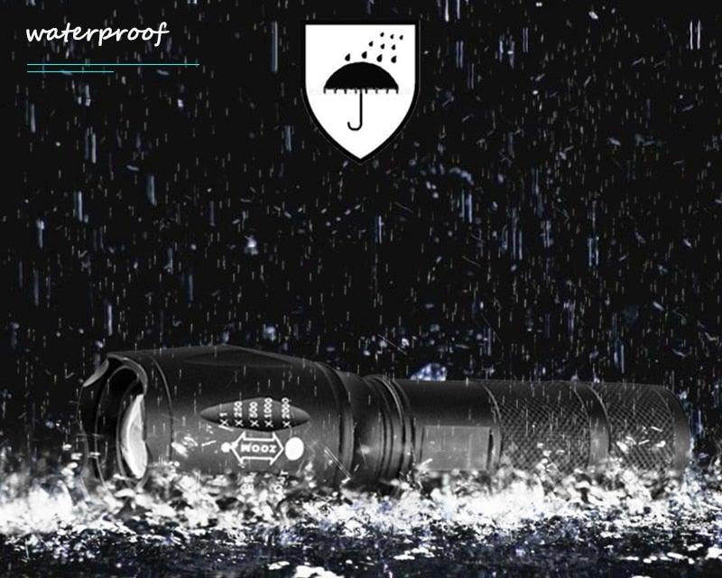 Waterproof Z45 LED Flashlight Zoomable Rechargeable Torch