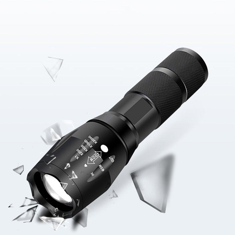 Waterproof Z45 LED Flashlight Zoomable Rechargeable Torch