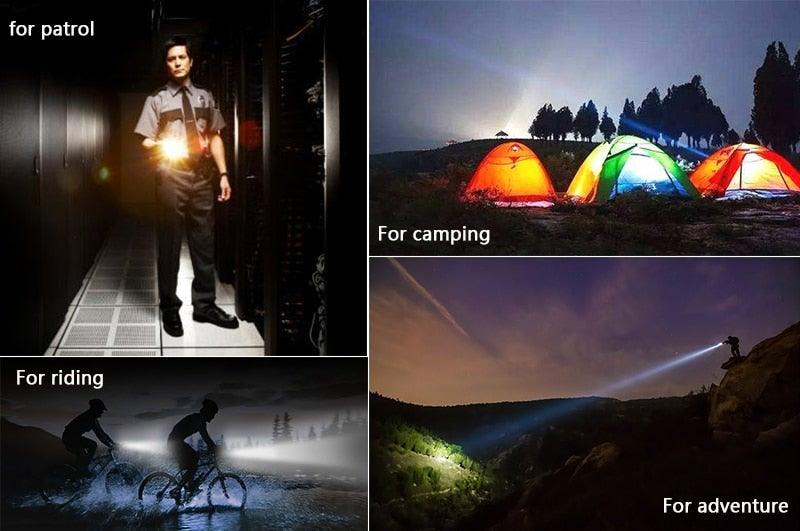 Waterproof Z45 LED Flashlight Zoomable Rechargeable Torch